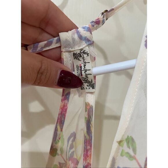 Free People Ruffle trim floral maxi dress size small - Picture 9 of 11